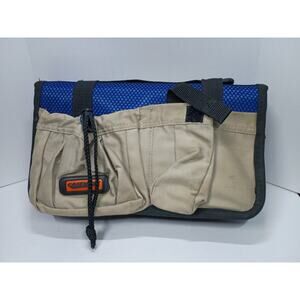 Case Logic CD DVD Binder 96 Disc Capacity Carry Case Tan Blue Pouch Cargo Pocket